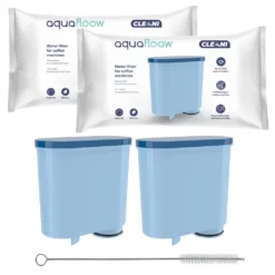 AquaFloow Set Für Philips/Saeco Kaffeemaschinen: 2x Wasserfilter, Reiniger/Reinigungsmittel
