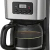 Clatronic KA 3642 Kaffeefiltermaschine Für 12-14 Tassen 1,5 L, Programmierbare 24-Stunden LCD-Digital-Zeitschaltuhr, Edelstahlfront