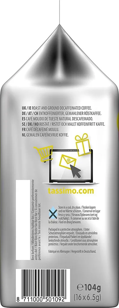 TASSIMO Café HAG Entkoffeiniert 5er Pack T Discs Kaffee Kapseln 5 X 16 Getränke – Bild 5