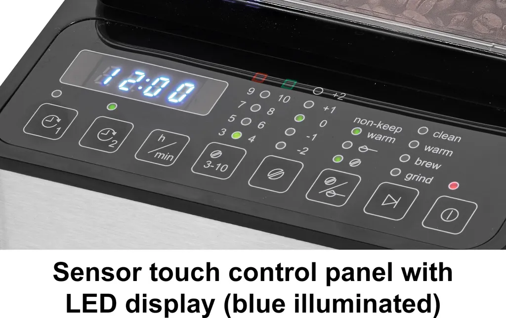 ProfiCook Kaffeeautomat Mit Mahlwerk PC-KA 1138 Edelstahl/schwarz Für 8-10 Tassen – Bild 5