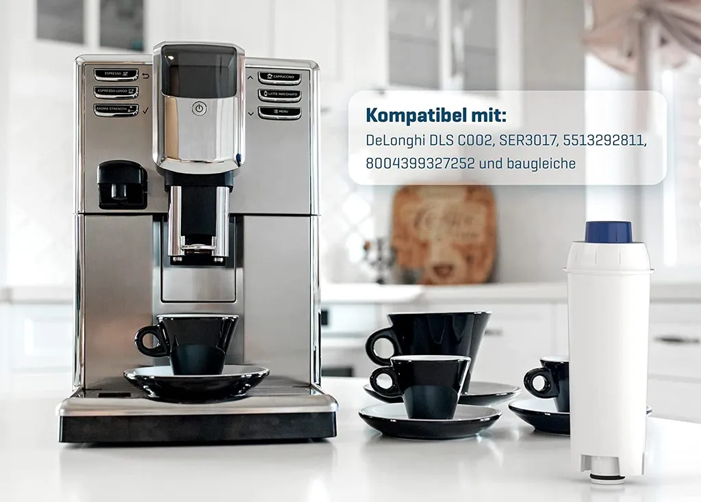 6x Wasserfilter + Delonghi 500ml EcoDecalk Entkalk Von Wesper Kompatible Mit DeLonghi ECAM 45.366.B – Bild 7