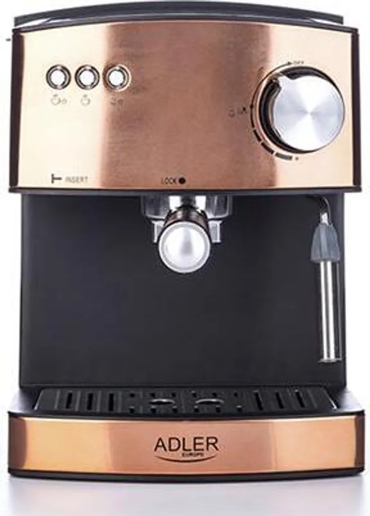 Adler Espressomaschine | Kaffeemaschine | Milchaufschäumer | Cappuccinomaschine | Siebträger Espressomaschine | Elektrische Espressomaschine | Bronze Design | 1,6L Wassertank | 850 Watt |15 Bar | – Bild 3