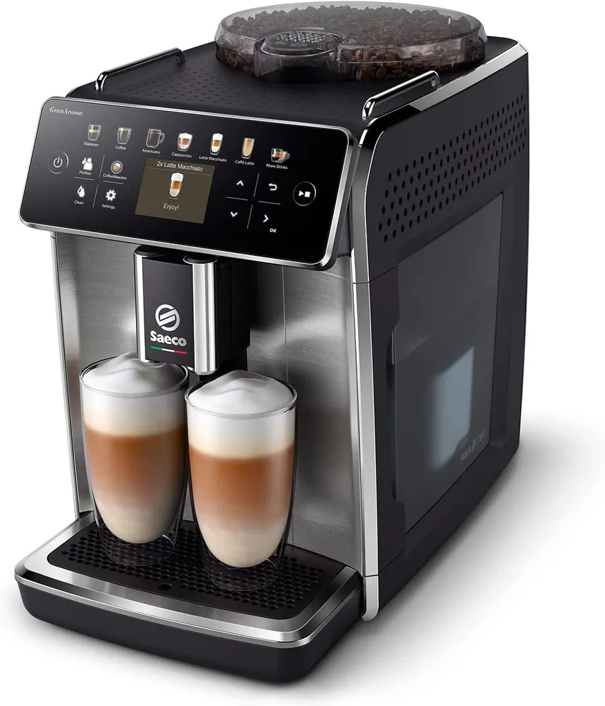 Philips Saeco SM6585/00 GranAroma Kaffeevollautomat Mit Farbigem Display Edelstahl – Bild 2
