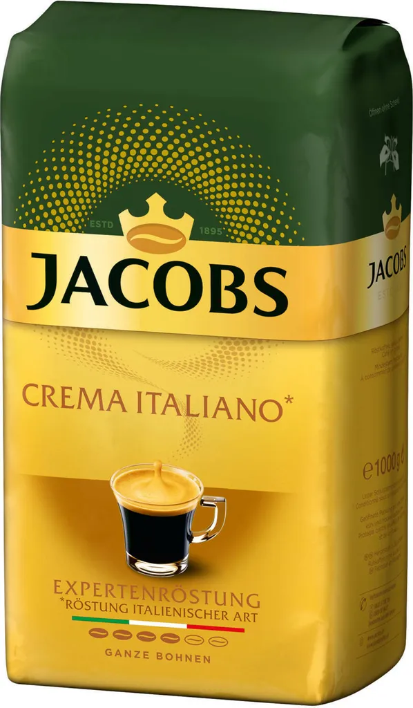 JACOBS Kaffeebohnen Expertenröstung Crema Italiano Bohnenkaffee 2 X 1 Kg Ganze Bohne – Bild 4