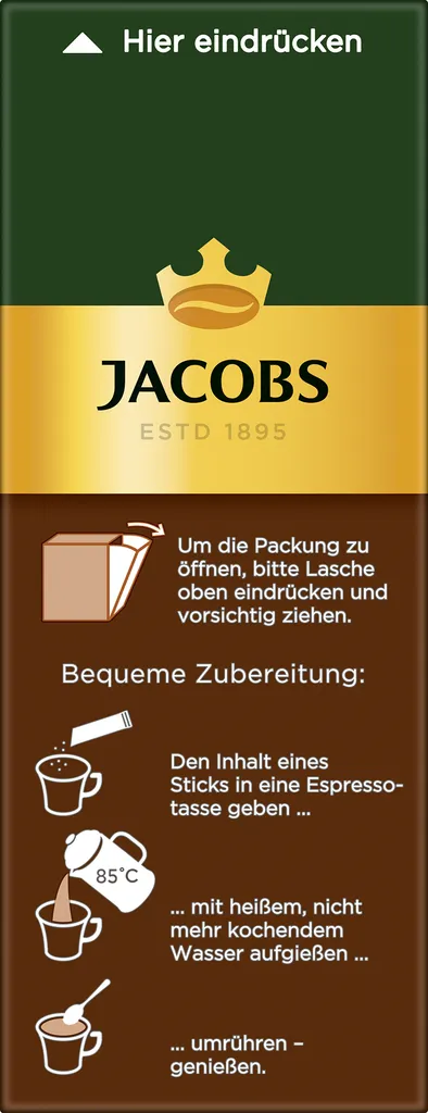 Jacobs Typ Espresso Sticks | Löslicher Kaffee | 25 Portionen – Bild 5
