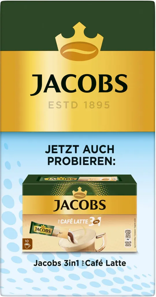JACOBS Löskaffee 3in1 Typ Ice Coffee Löslicher Kaffee 12 X 10 Getränke Sticks – Bild 7