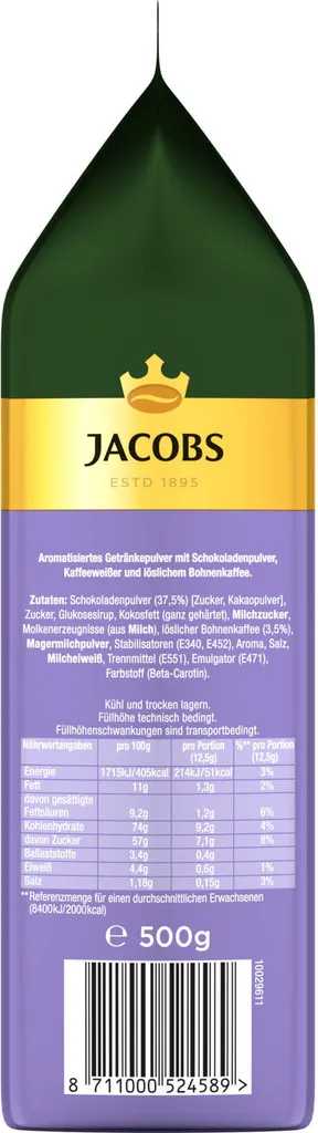 JACOBS Momente Typ Choco Cappuccino Mit Milka 12 X 500 G Beutel – Bild 4