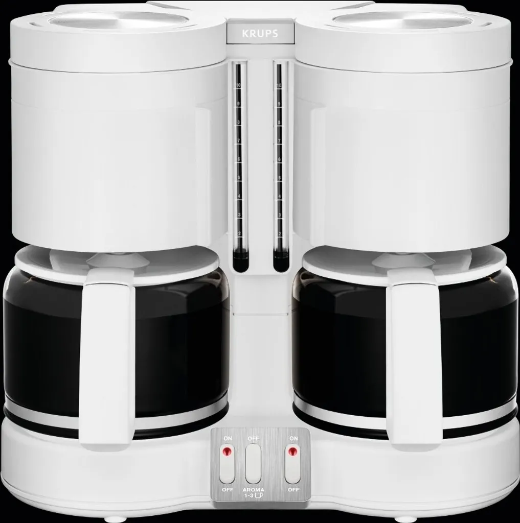 KRUPS Kaffeemaschine KM 8501 2 X 10 Tassen 2 X 1100 W Weiß – Bild 4