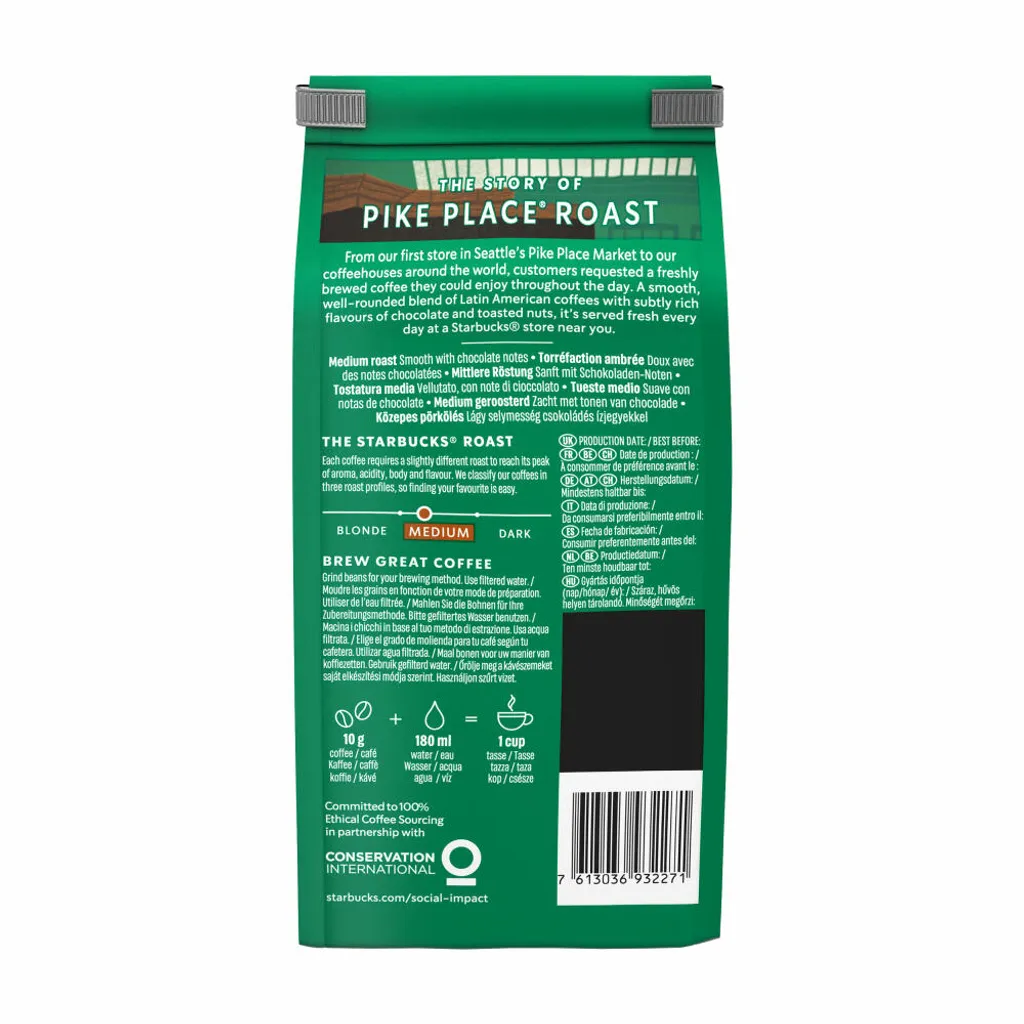Nestlé® Starbucks Pike Place Roast, Medium, Ganze Bohne, 200 G – Bild 8