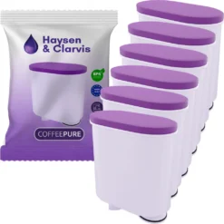 Haysen & Clarvis 6x AquaClear Wasserfilter Für Saeco Und Philips Kaffeevollautomat AquaClean CA6903/10 CA6903/22 CA6903 Kalkfilter, WES040