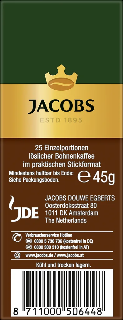Jacobs Typ Espresso Sticks | Löslicher Kaffee | 25 Portionen – Bild 3