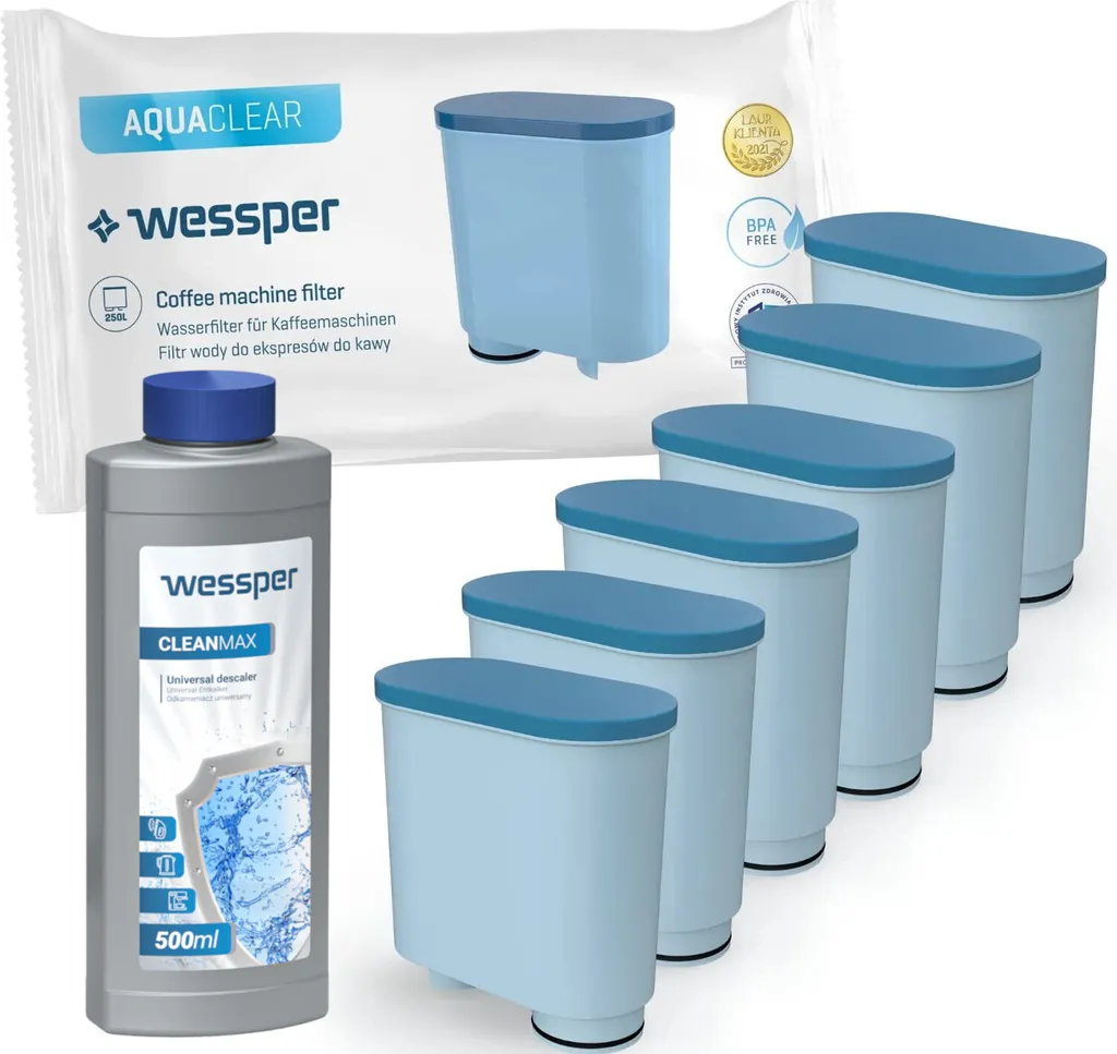 6x Wasserfilter Für Saeco, Philips Wie AquaClean CA6903 + Entkalker 1L
