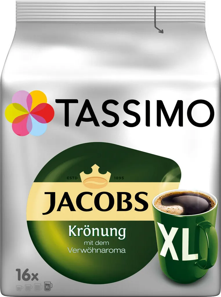 TASSIMO Kapseln Jacobs Krönung XL + Café Hag Entkoffeiniert Je 3x16 Getränke – Bild 2