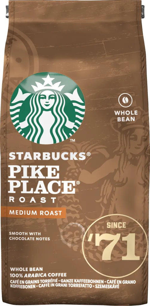 Nestlé® Starbucks Pike Place Roast, Medium, Ganze Bohne, 200 G