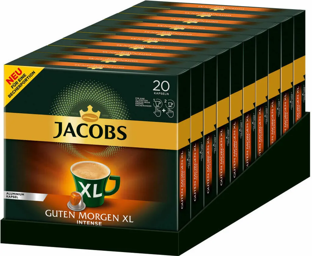 JACOBS Kapseln Guten Morgen XL Intense 200 Nespresso®* Kompatible Kaffeekapseln – Bild 8