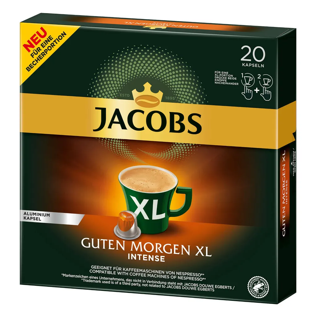 JACOBS Kapseln Guten Morgen XL Intense 200 Nespresso®* Kompatible Kaffeekapseln – Bild 4