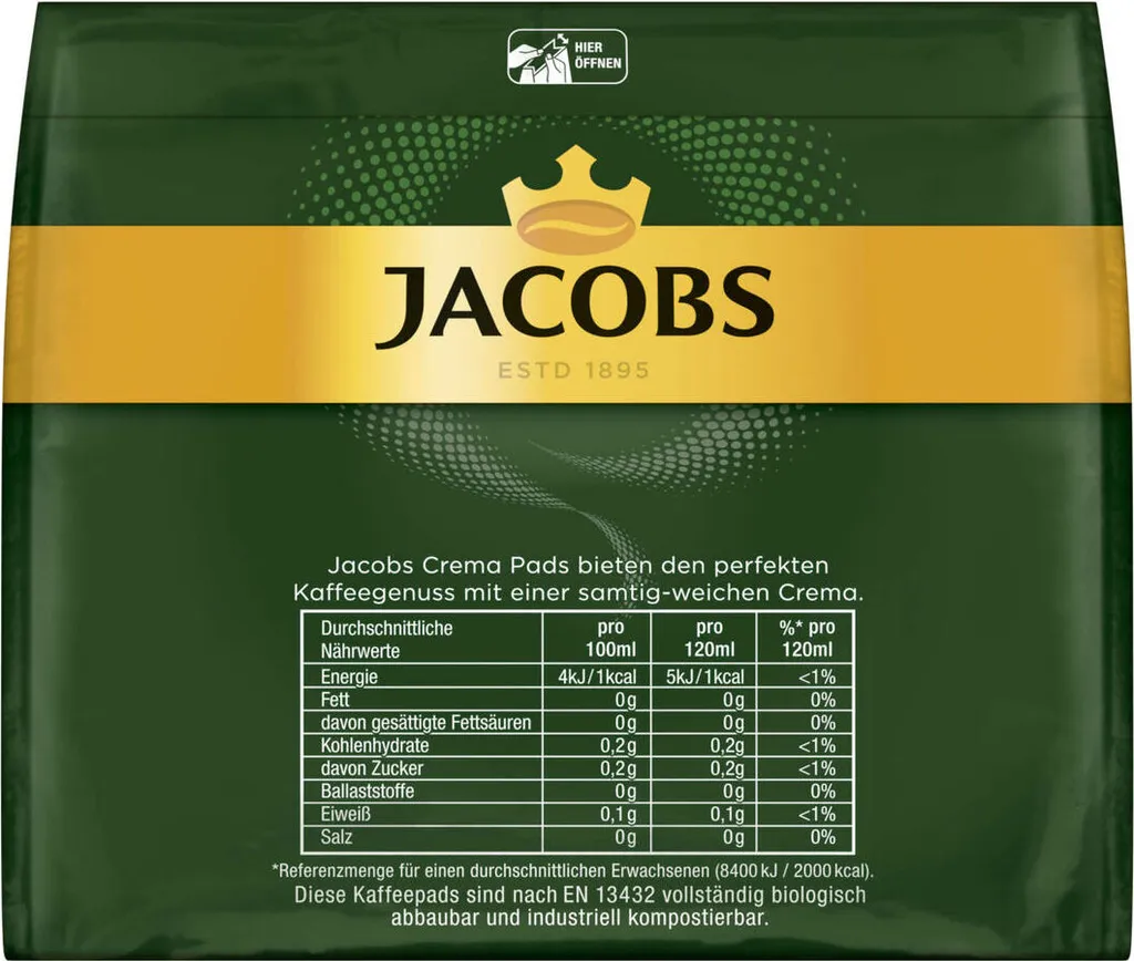 JACOBS Pads Crema Balance 5 X 18 Getränke - 90 Kaffeepads Senseo Kompatibel – Bild 5