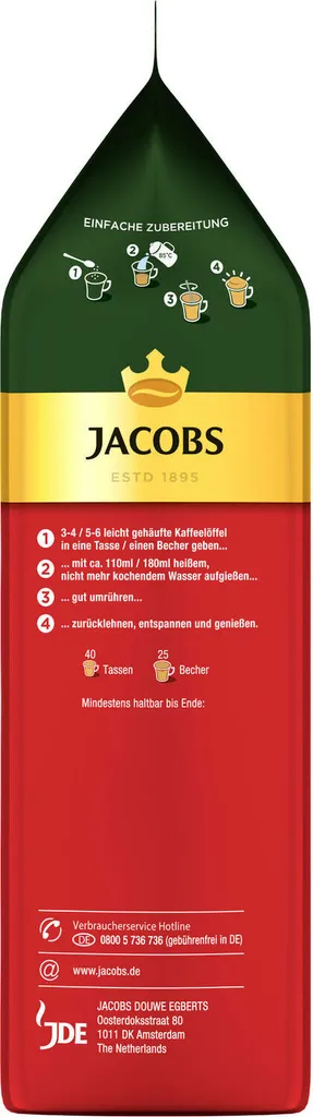 JACOBS Typ Cappuccino 10 Beutel Löslicher Kaffee Intantkaffee 10 X 400 G Cremig – Bild 4