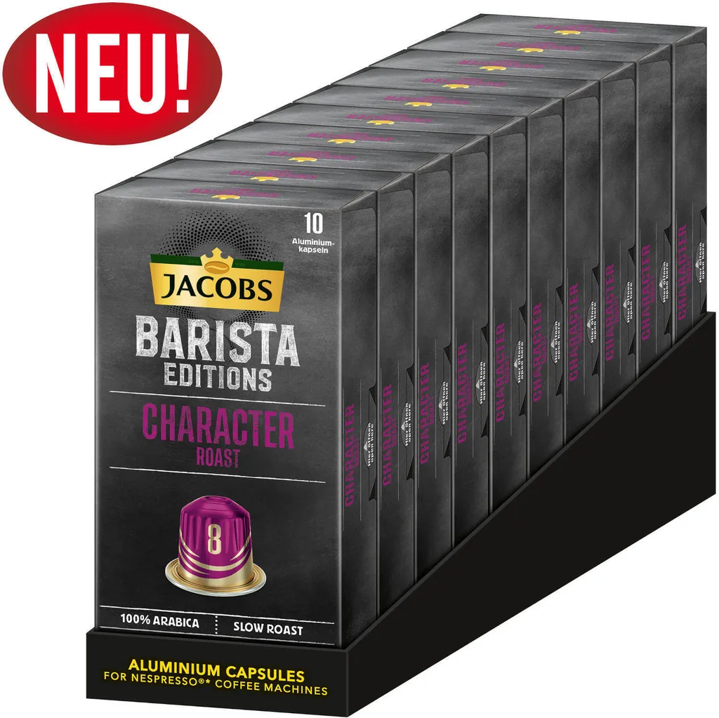 JACOBS Kapseln Barista Editions Character Roast 8 10x10 Nespresso®* Kompatibel