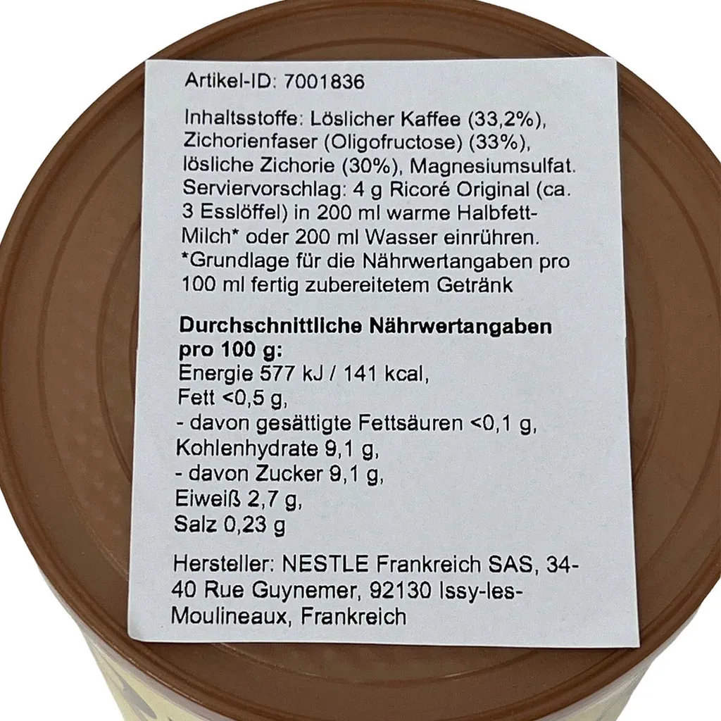 Nestle Ricore L'instant Douceur Instant Kaffee Mit Extrakten Aus Der Zichorie Wurzel 260 Gramm – Bild 6