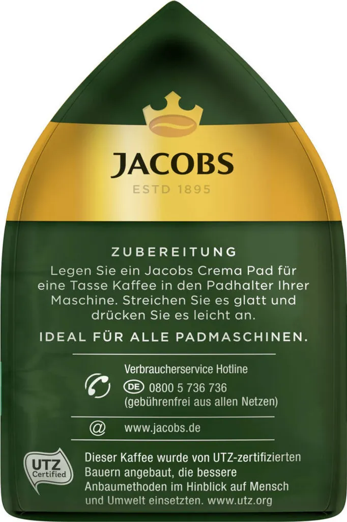 JACOBS Pads Crema Balance 5 X 18 Getränke - 90 Kaffeepads Senseo Kompatibel – Bild 7