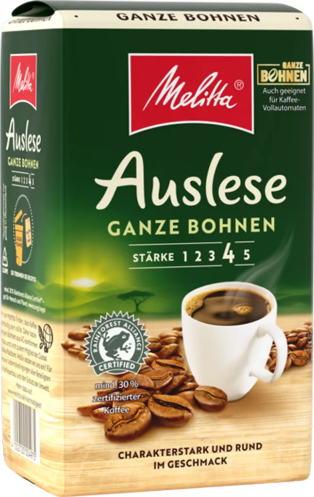 MELITTA Auslese Ganze Bohnen Für Filterkaffee 10x500 G Kräftig Mit Rundem Aroma