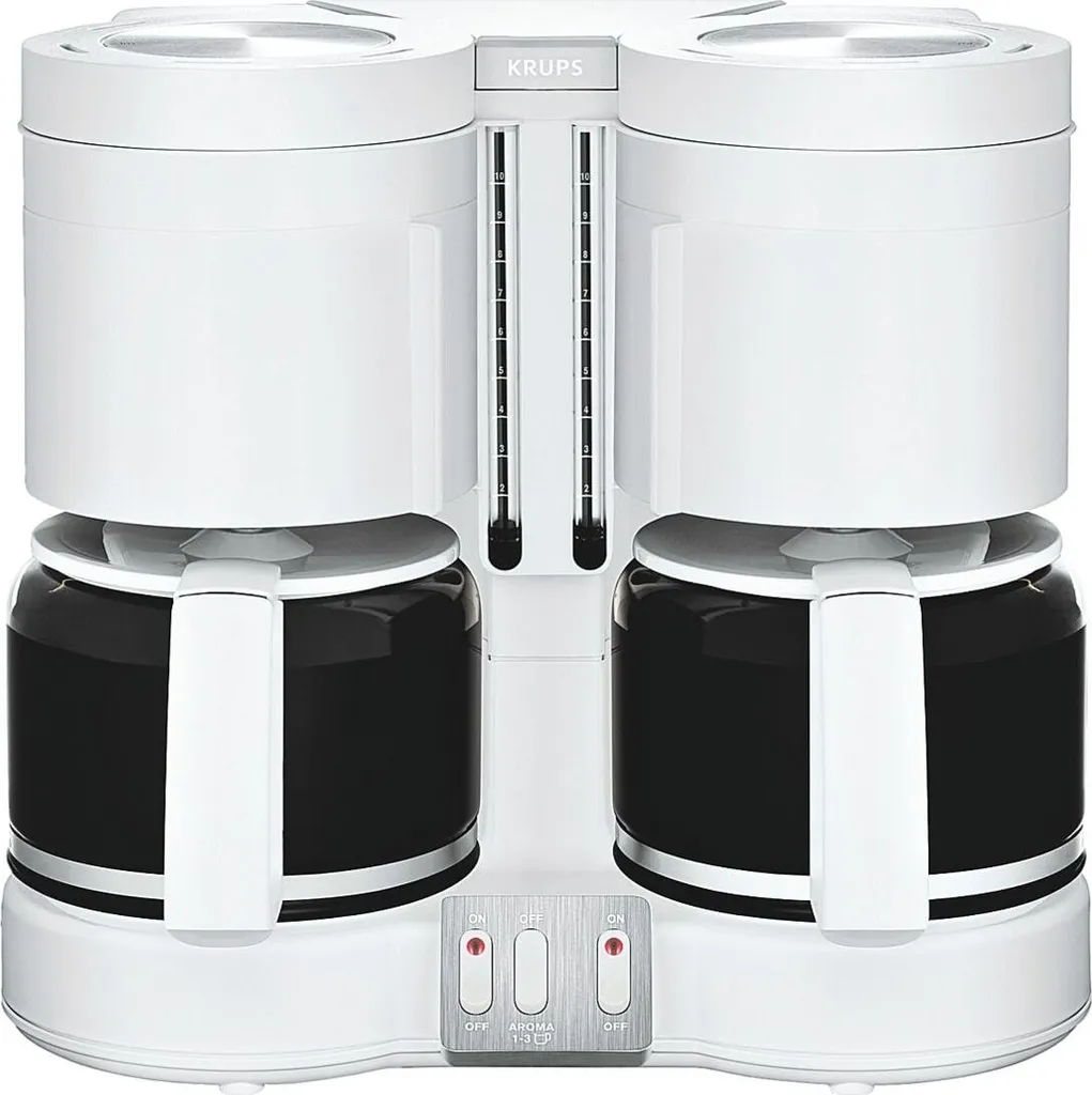 KRUPS Kaffeemaschine KM 8501 2 X 10 Tassen 2 X 1100 W Weiß – Bild 5