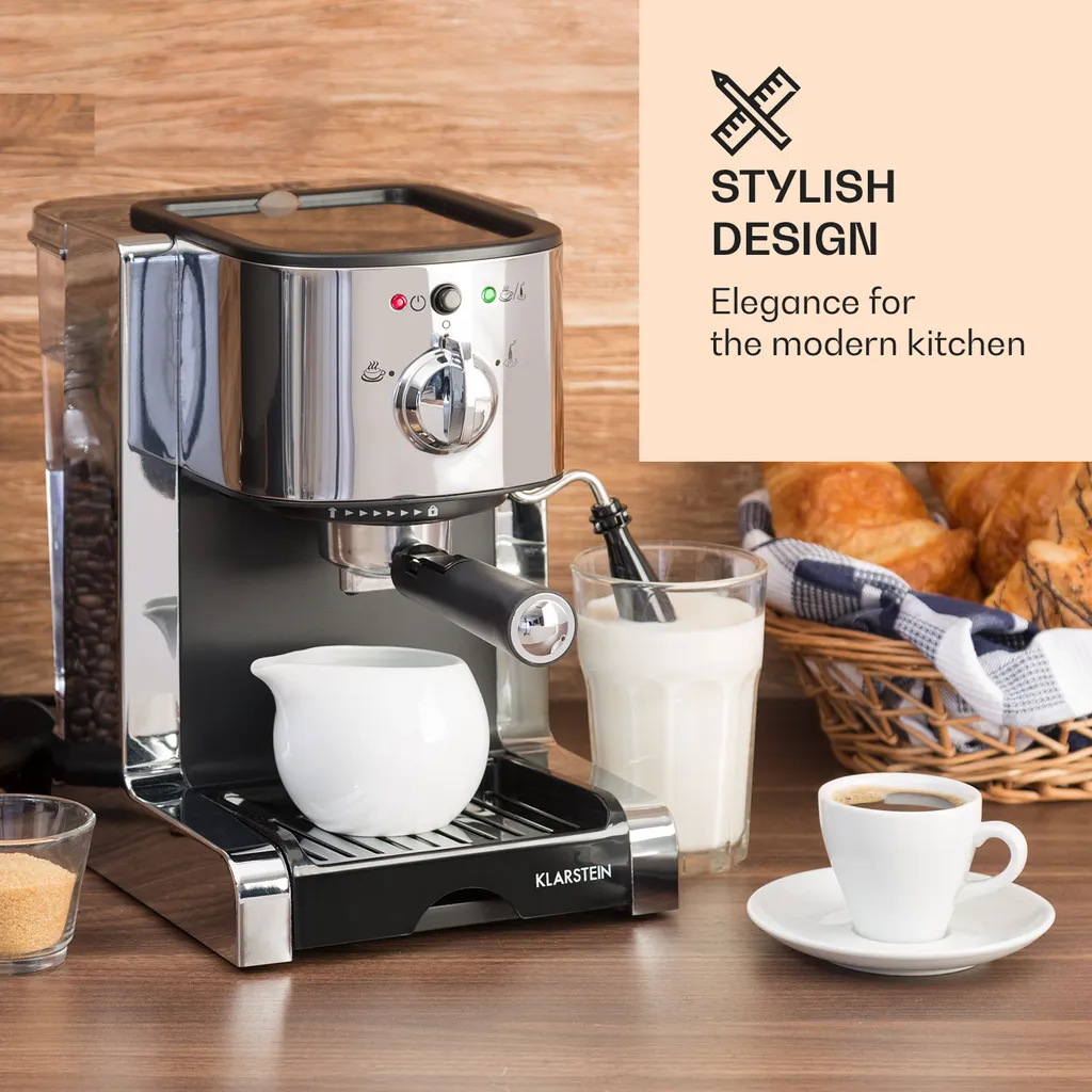 Passionata 20 Espressomaschine 20 Bar 6 Tassen 1,25 Liter Milchschaum – Bild 2