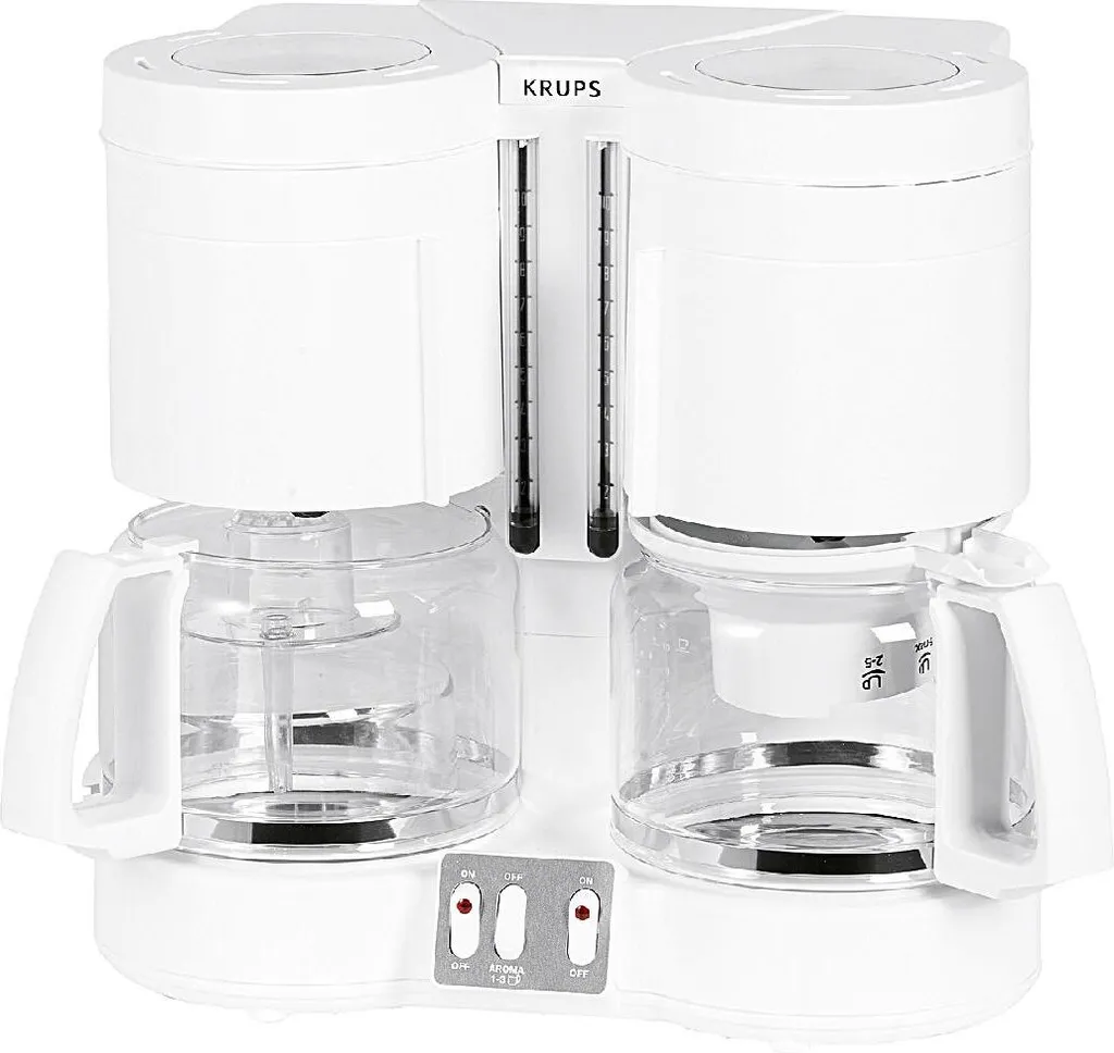 KRUPS Kaffeemaschine KM 8501 2 X 10 Tassen 2 X 1100 W Weiß – Bild 2