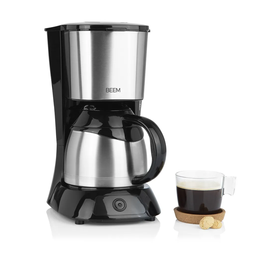 BEEM Filter Kaffeemaschine Thermo Permanentfilter 900W Filterkaffee Edelstahl – Bild 3